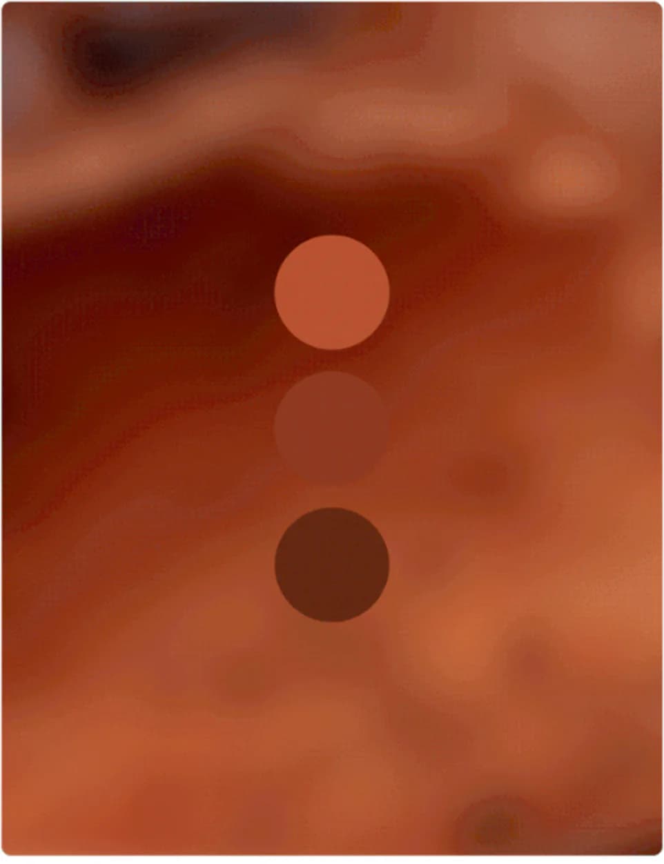 Colour study: a soft gradient field in the warm flavour range