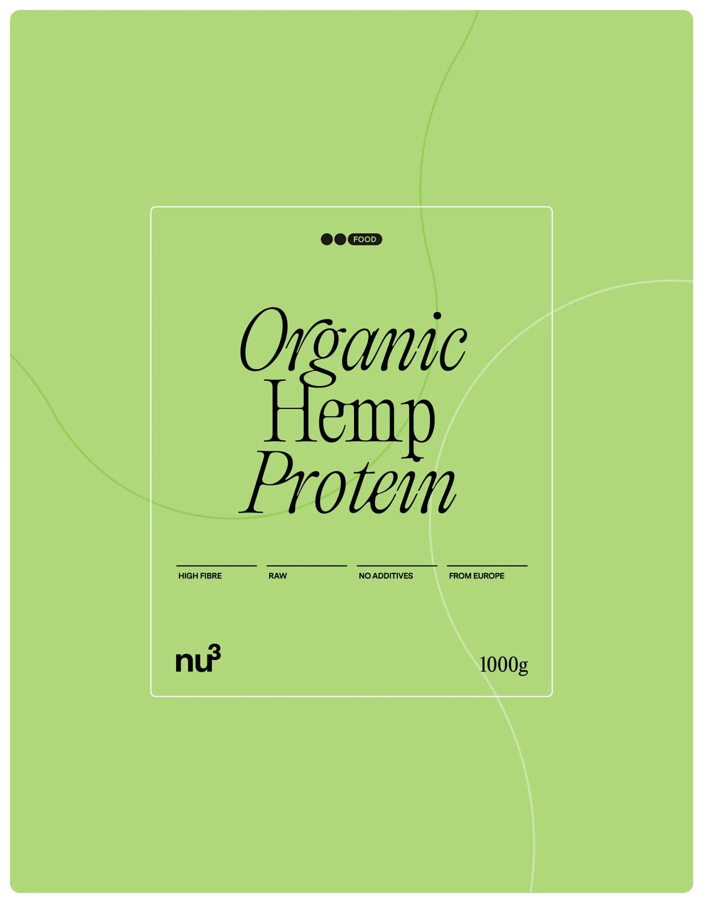 Packaging: Organic Hemp Protein, 1000g