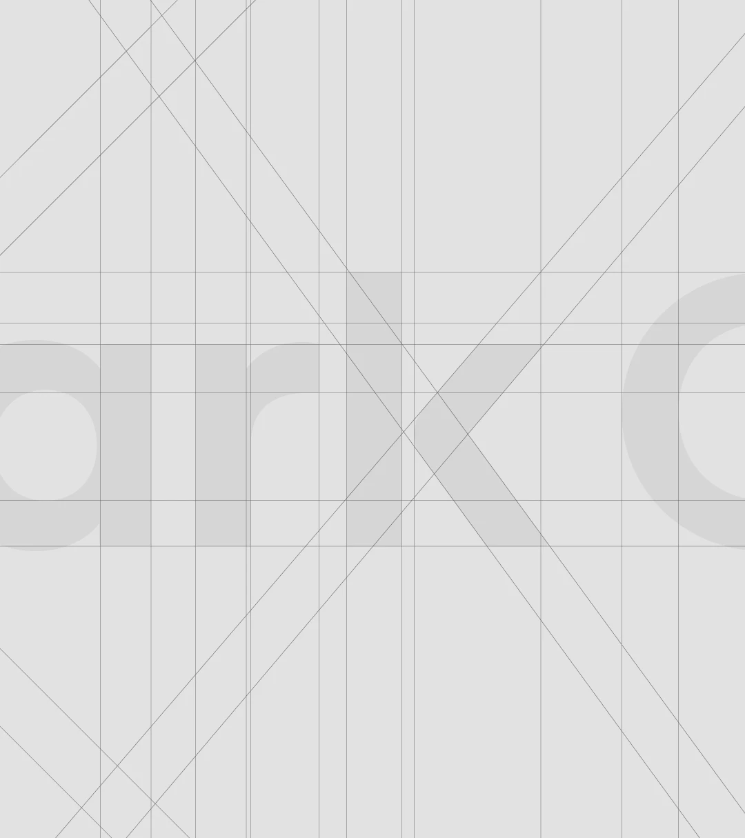 Close detail of the Mark OS wordmark set against its typographic construction grid