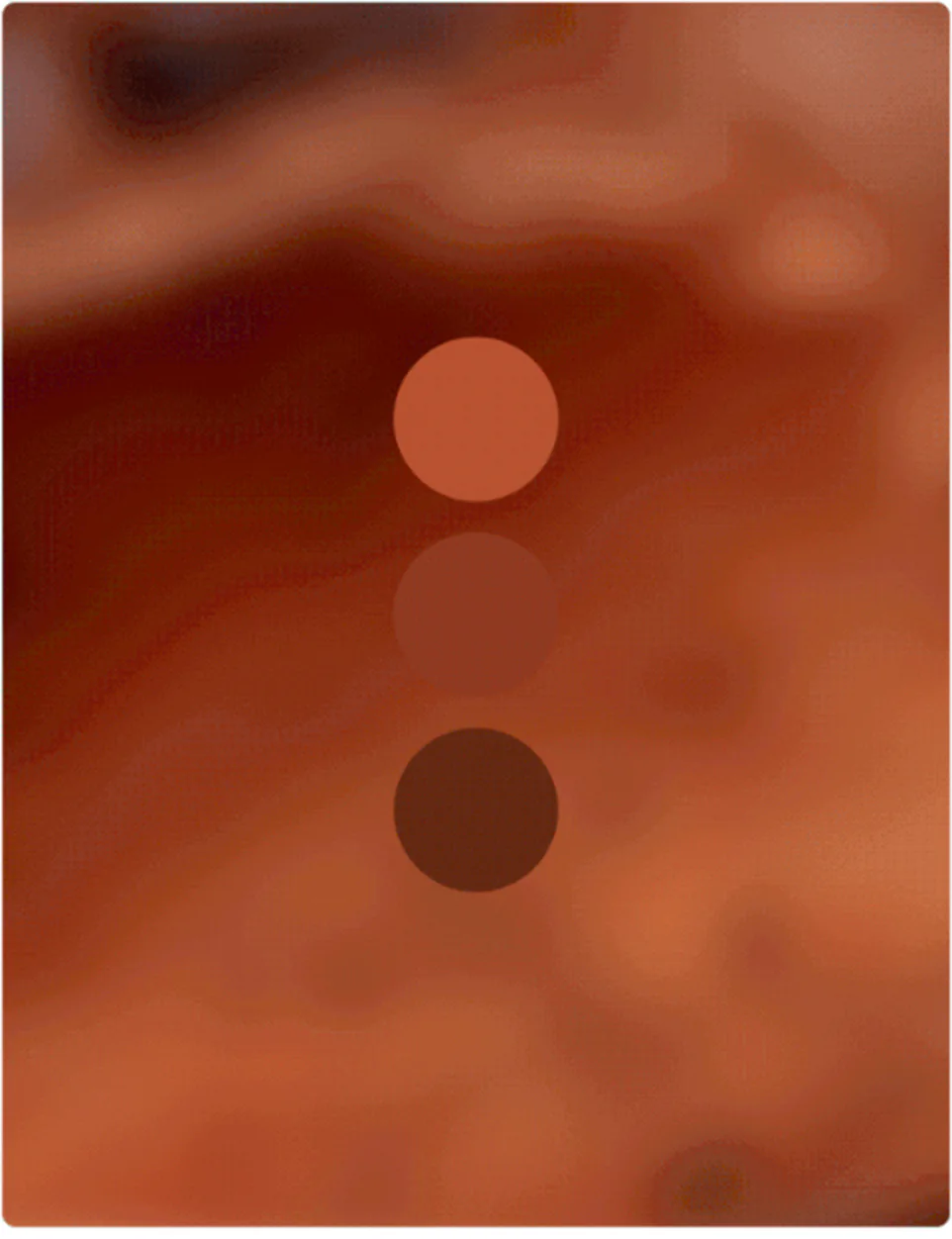 Colour study: a soft gradient field in the warm flavour range